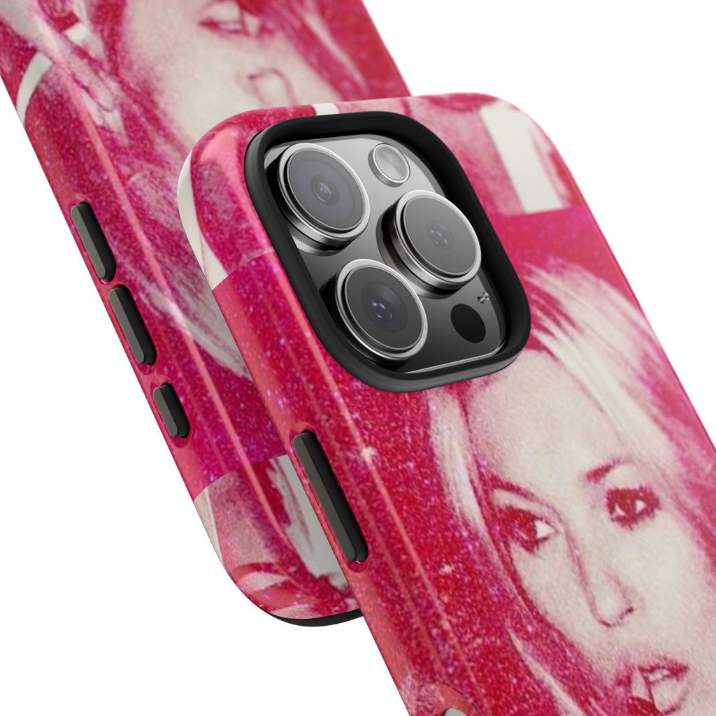 Pink Retro Glam Phone Case — Lipstick Pinup Tough Phone Case