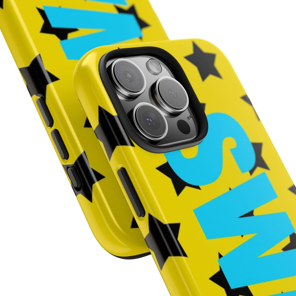 SWAG Star Phone Case — Bold Yellow & Blue Tough Protective Case