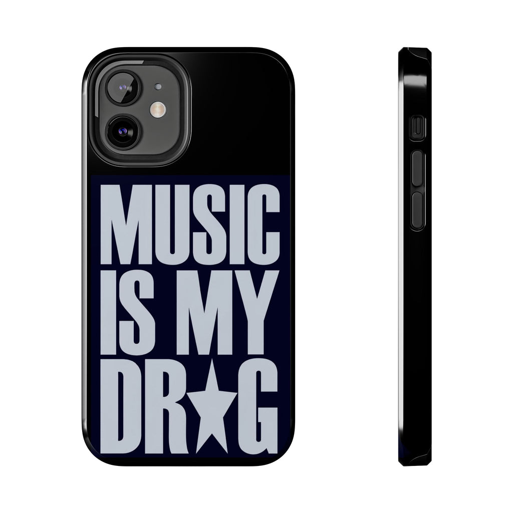 Phone Case — "Music Is My Drg" Bold Typography Protective Case