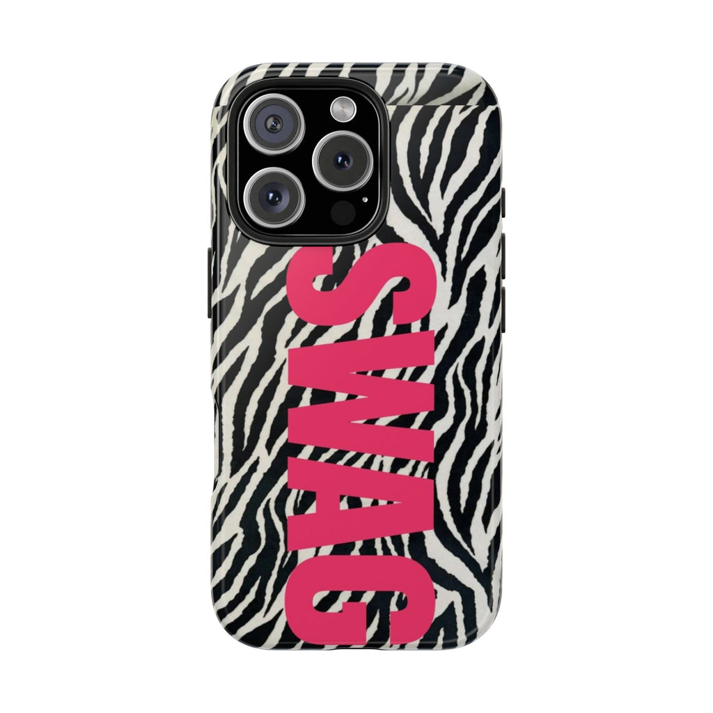 SWAG Zebra Print Phone Case — Tough Protective iPhone Cover