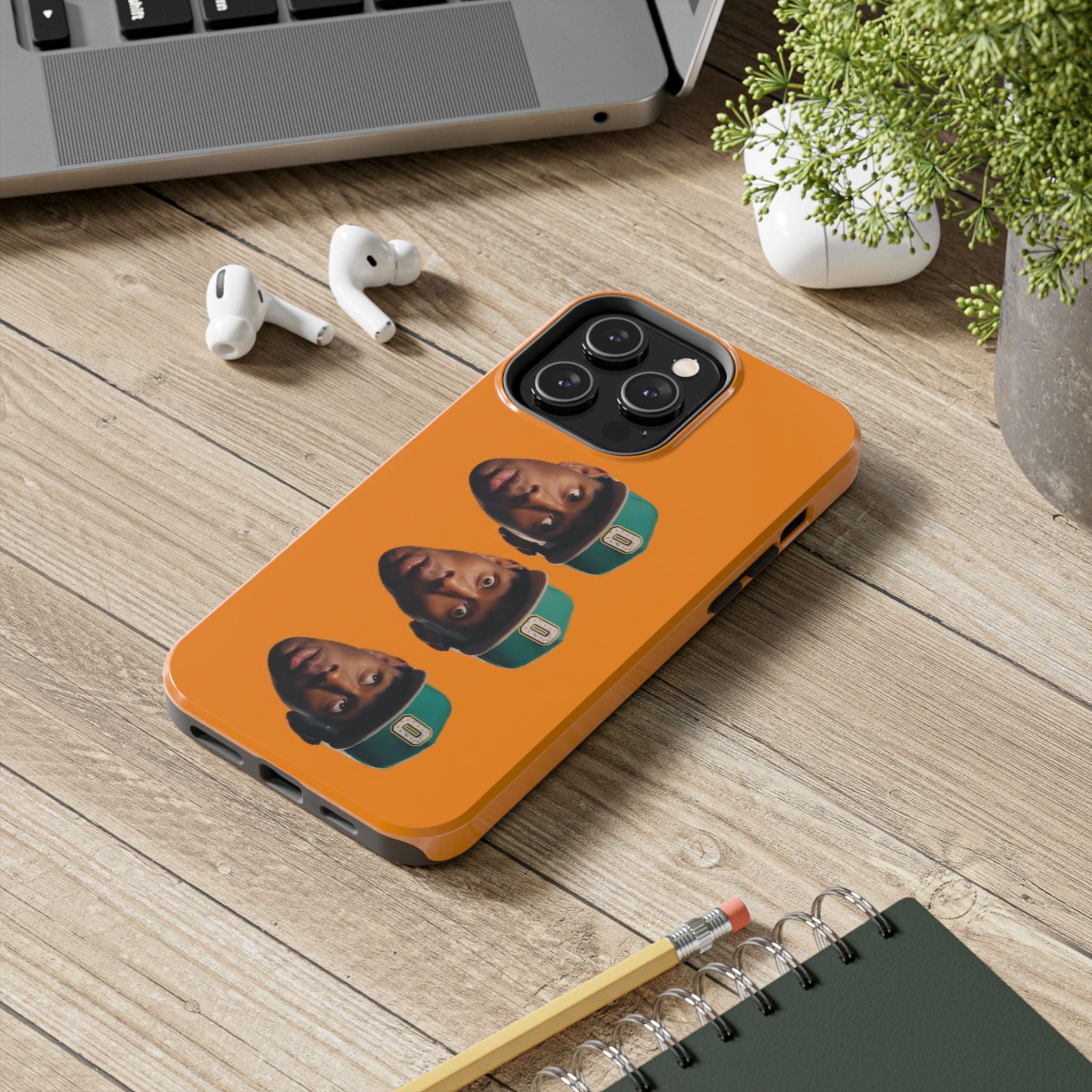 Phone Case — TYLER Triple Portrait Pop Art on Orange