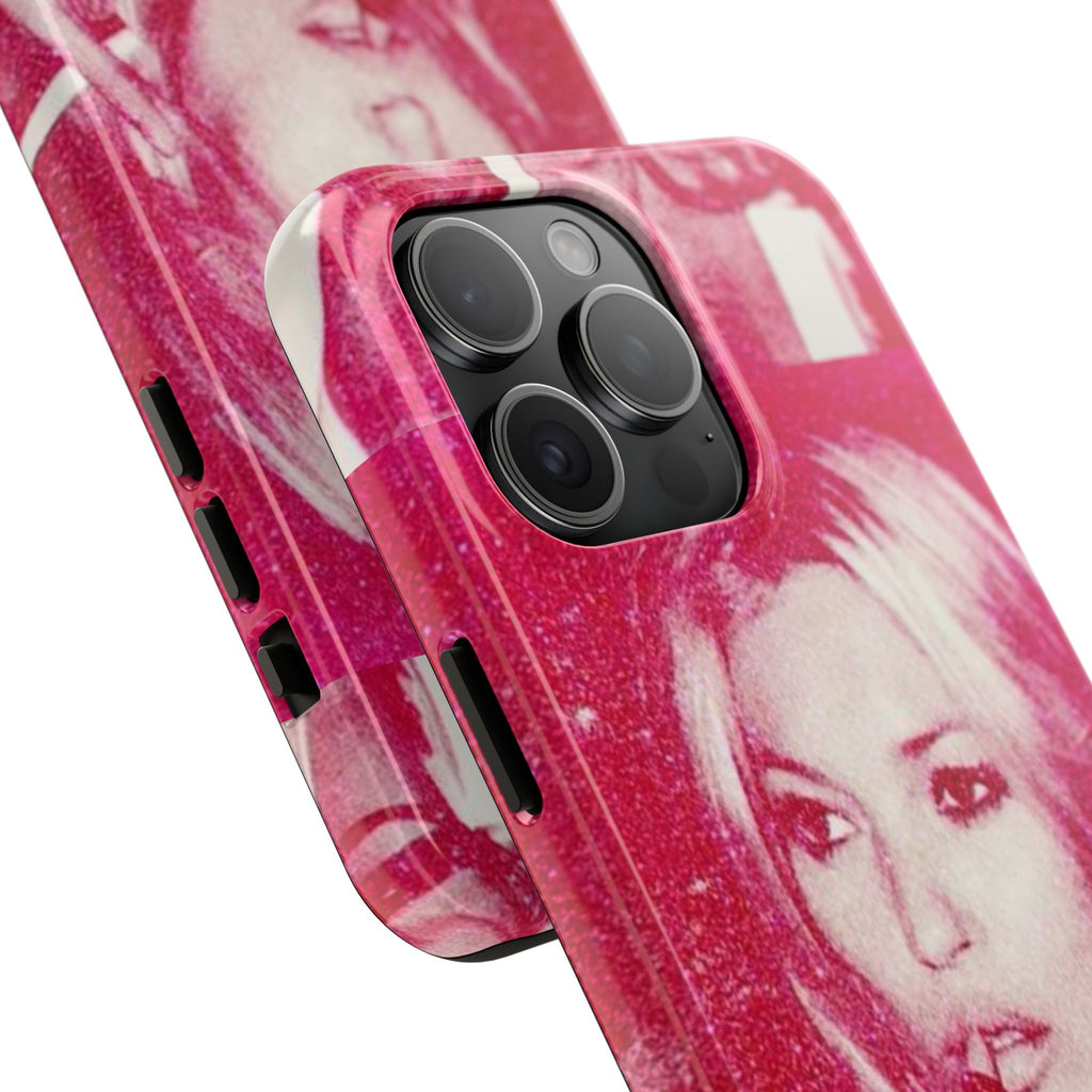 Pink Retro Glam Phone Case — Lipstick Pinup Tough Phone Case