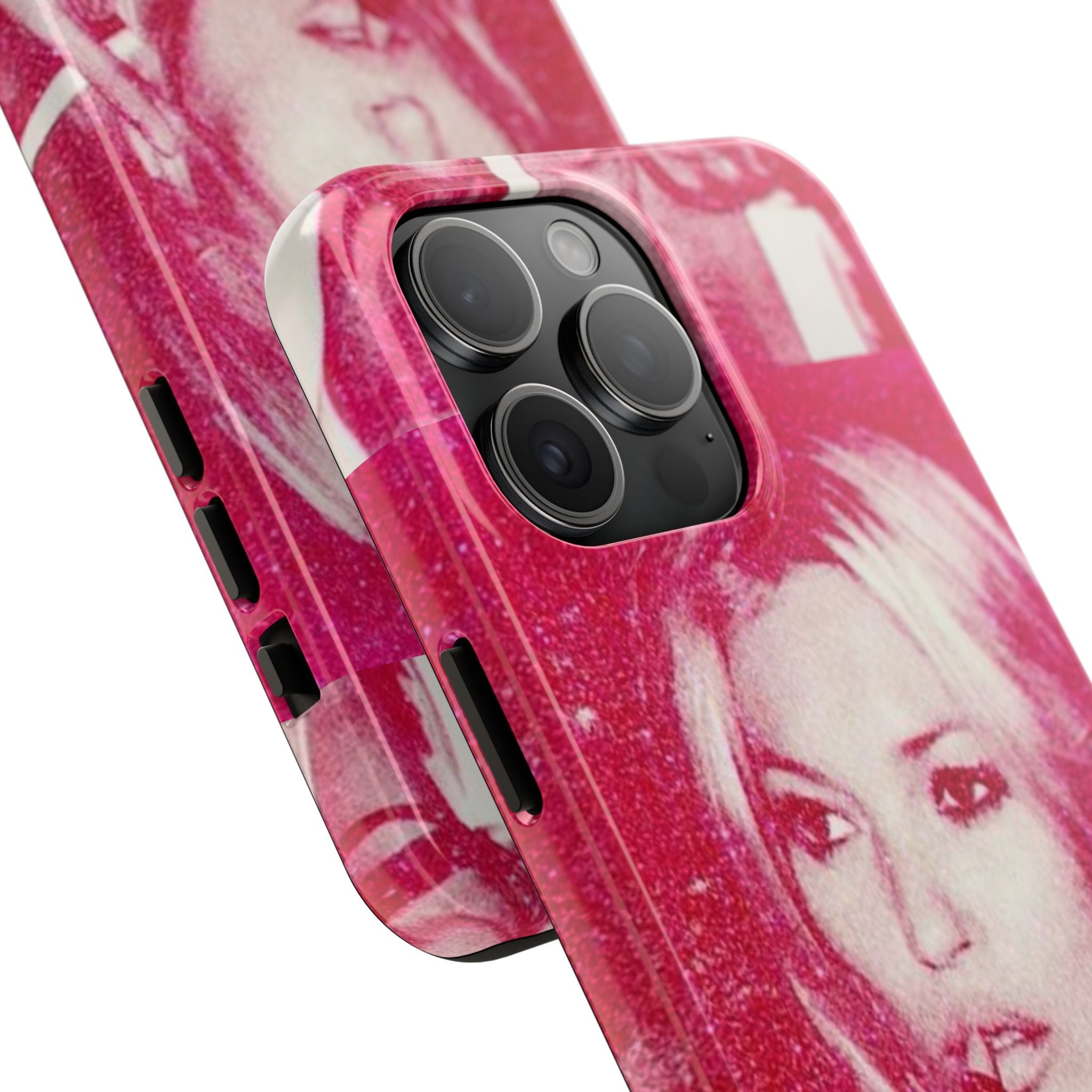 Pink Retro Glam Phone Case — Lipstick Pinup Tough Phone Case