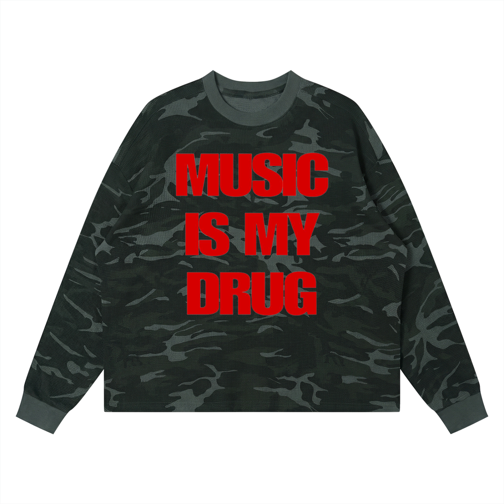 Unisex Waffle Boxy Long Sleeve T-Shirt