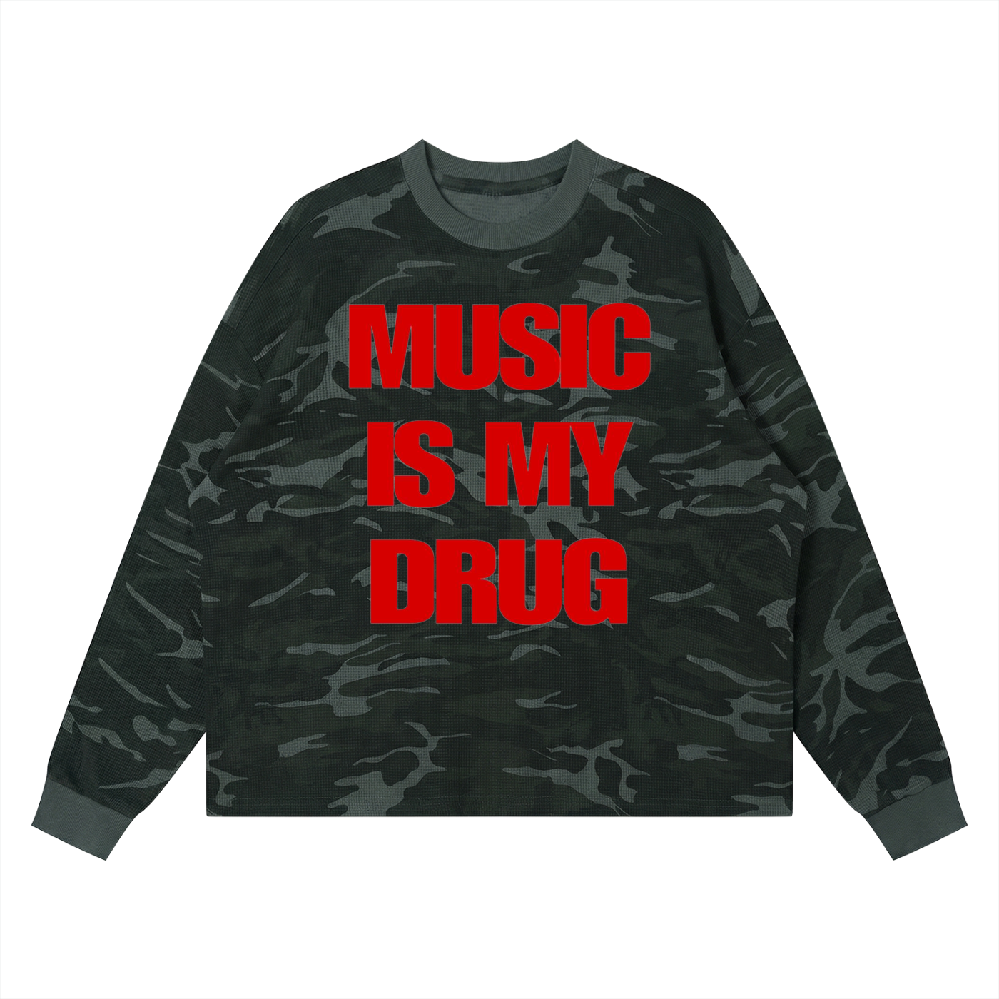 Unisex Waffle Boxy Long Sleeve T-Shirt