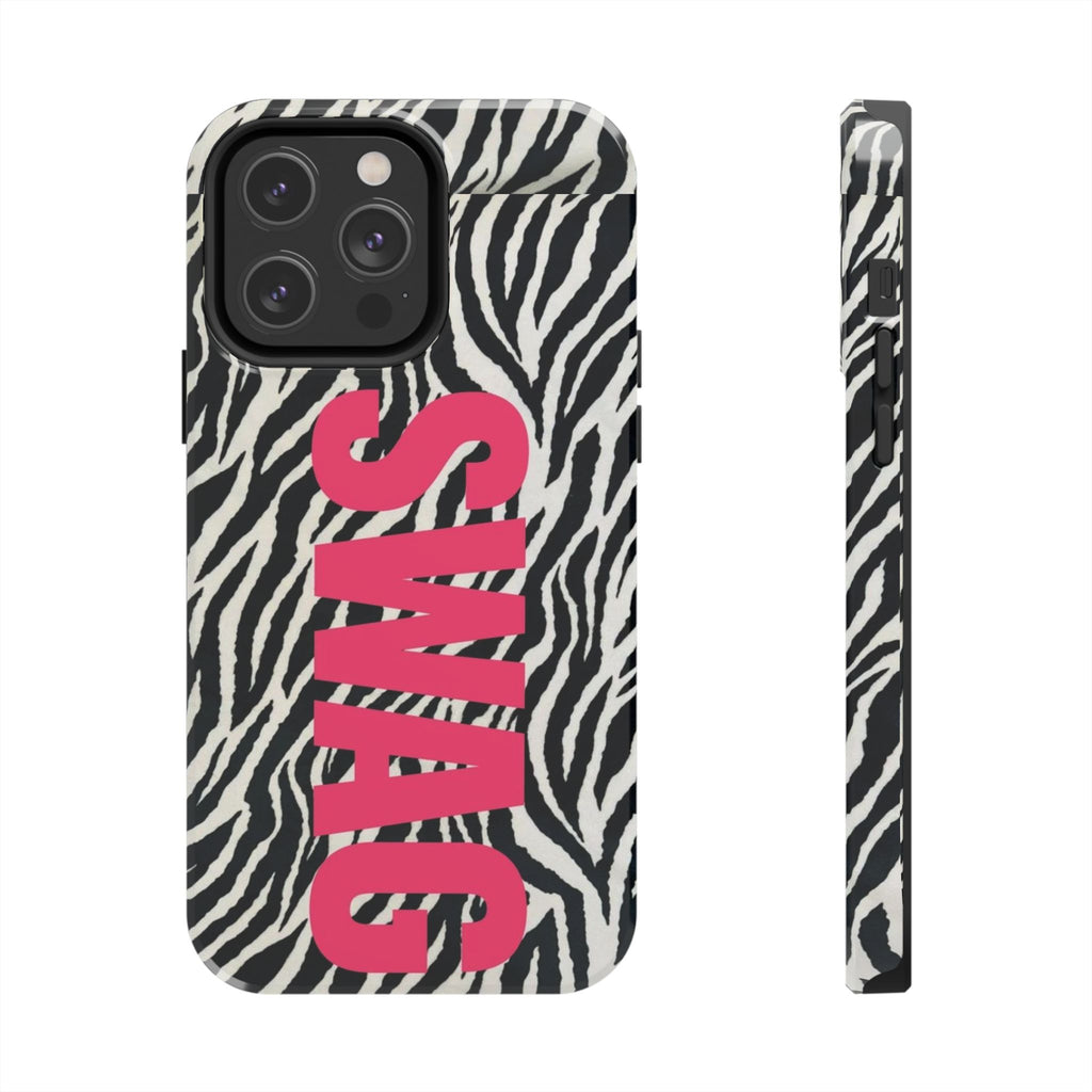 SWAG Zebra Print Phone Case — Tough Protective iPhone Cover