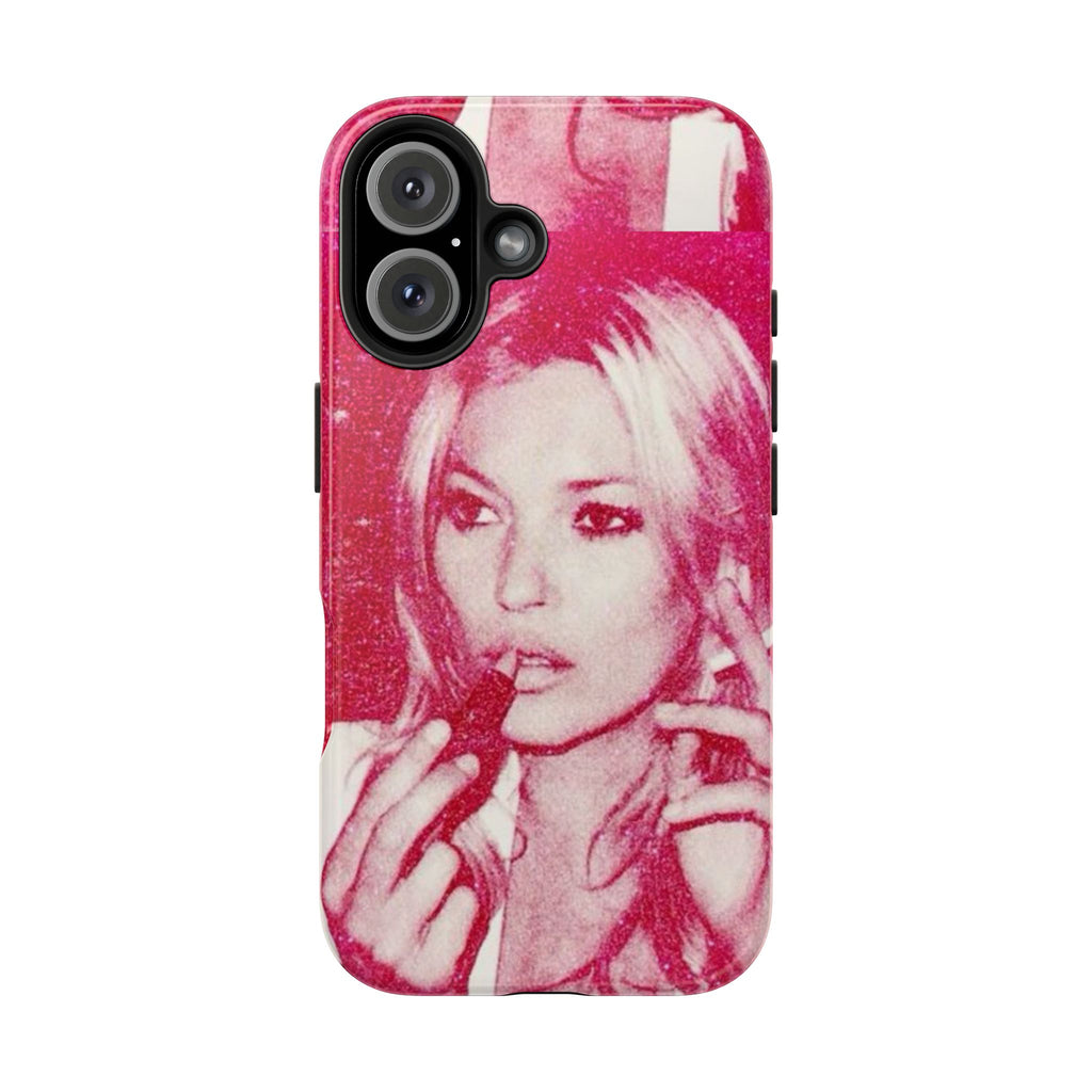 Pink Retro Glam Phone Case — Lipstick Pinup Tough Phone Case