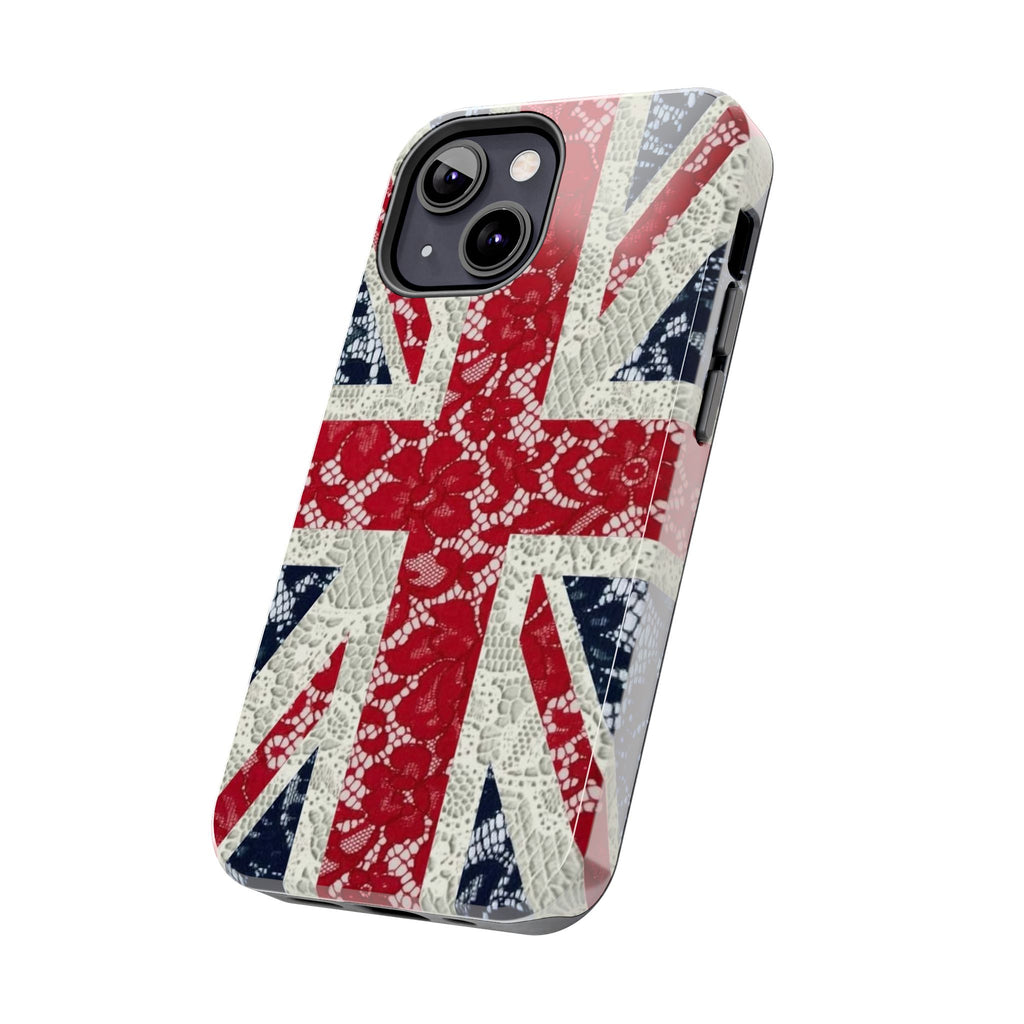 Union Jack Lace Tough Phone Case — British Flag Protective Phone Case