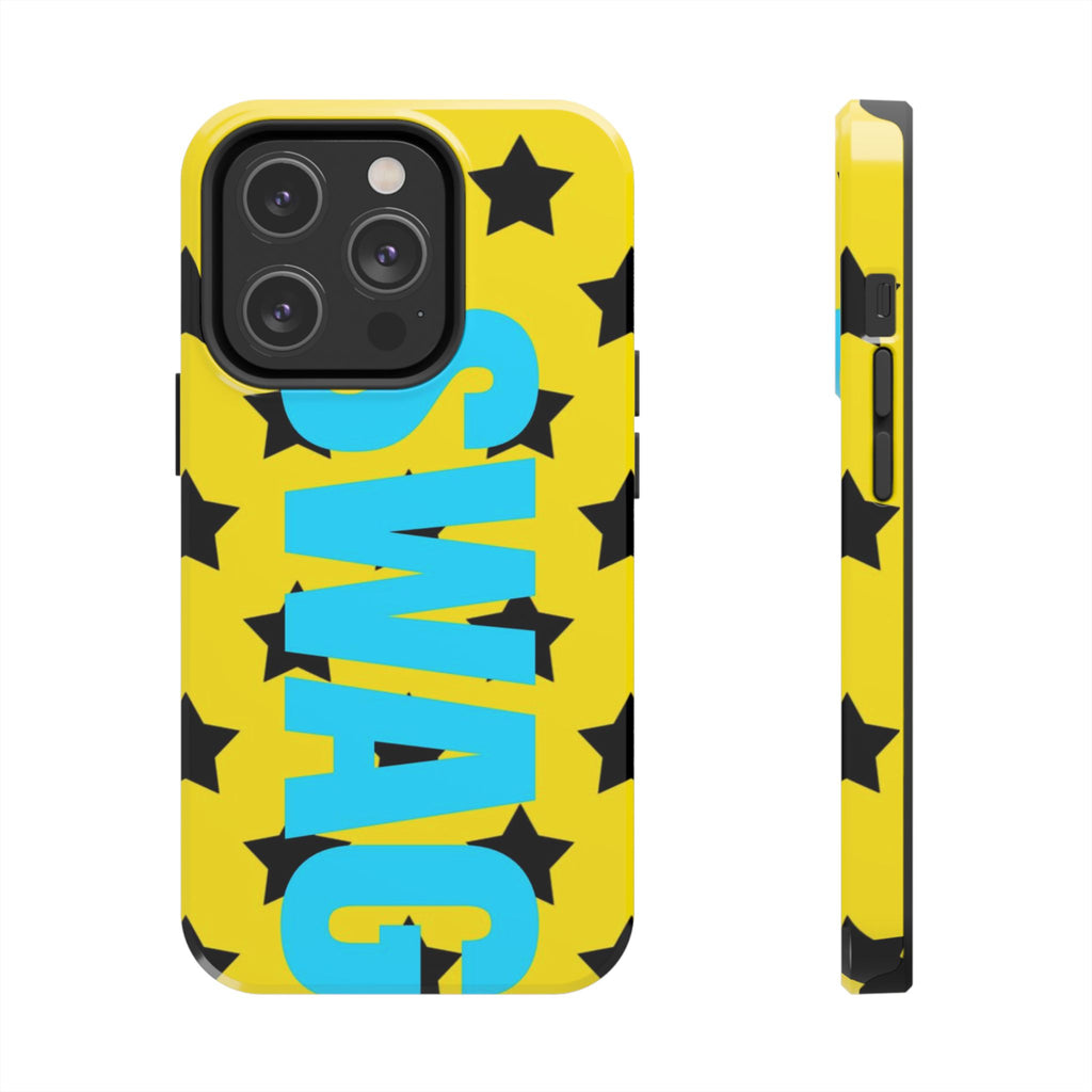 SWAG Star Phone Case — Bold Yellow & Blue Tough Protective Case