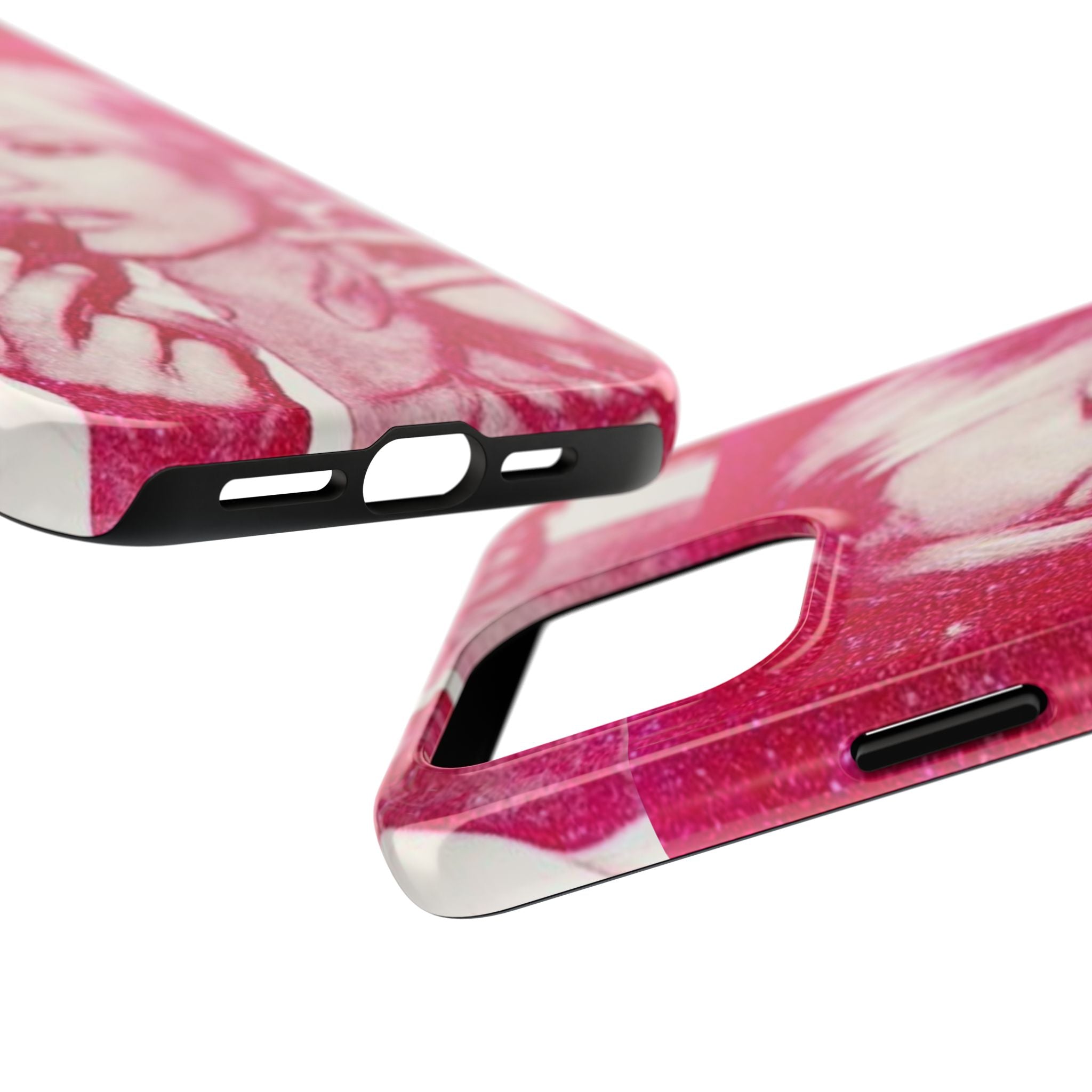 Pink Retro Glam Phone Case — Lipstick Pinup Tough Phone Case