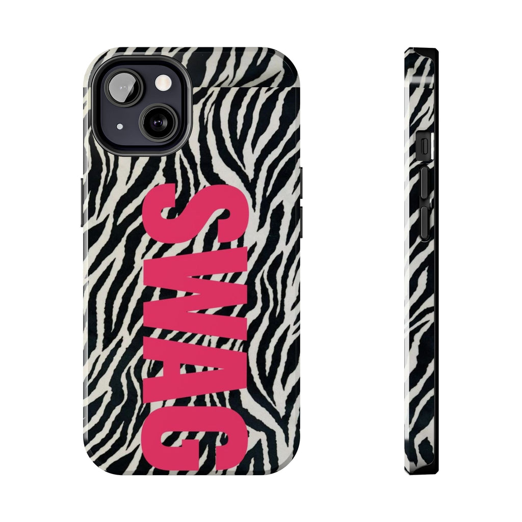 SWAG Zebra Print Phone Case — Tough Protective iPhone Cover