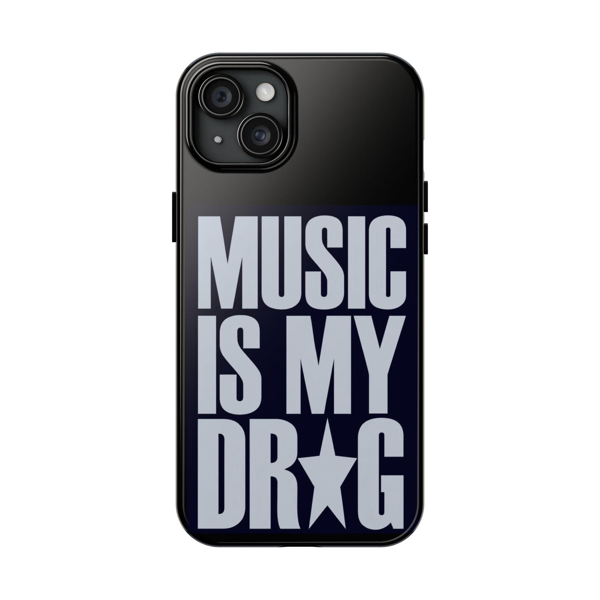 Phone Case — "Music Is My Drg" Bold Typography Protective Case