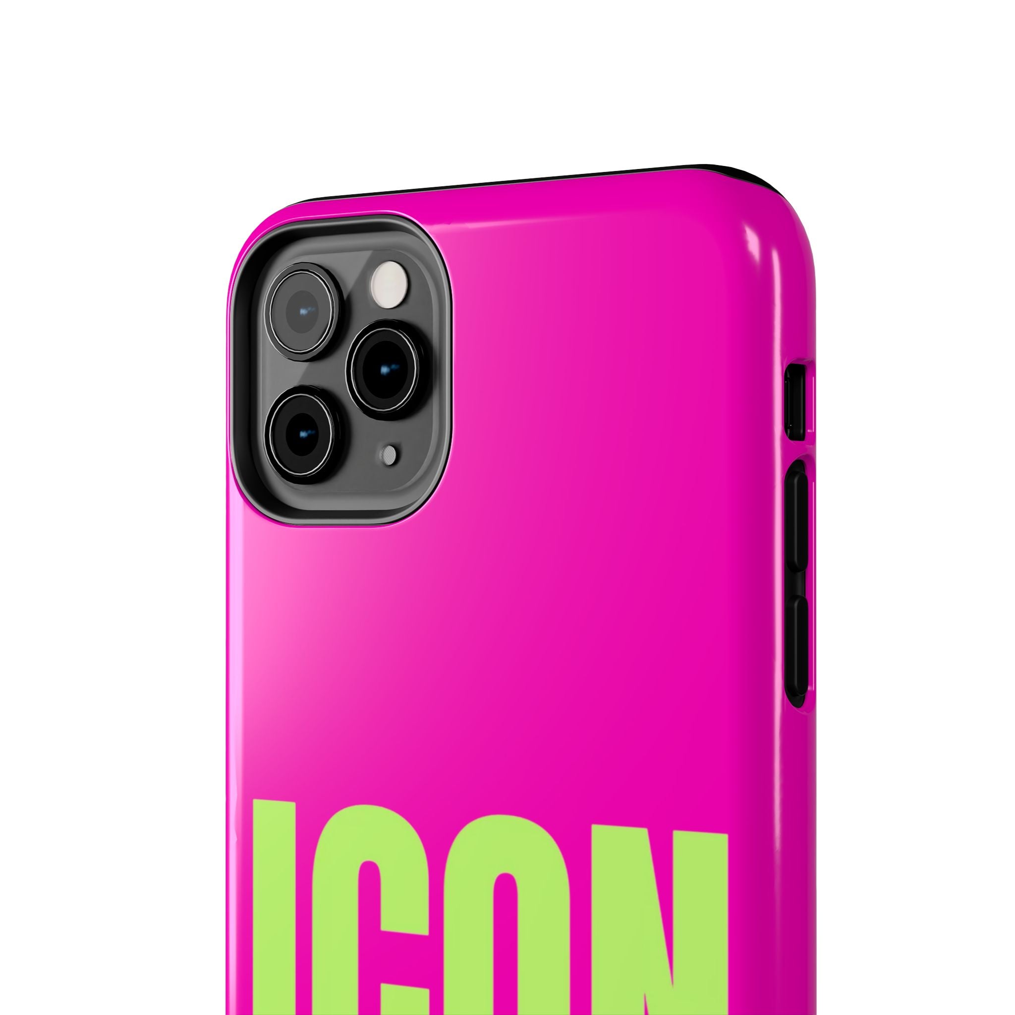 ICON Tough Phone Case — Neon Pink & Lime Bold Text Protective Case