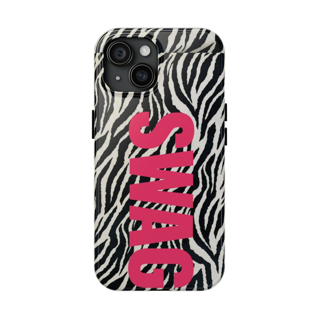 SWAG Zebra Print Phone Case — Tough Protective iPhone Cover