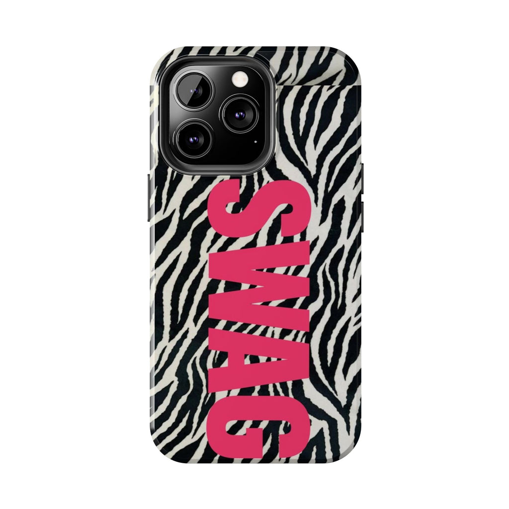 SWAG Zebra Print Phone Case — Tough Protective iPhone Cover