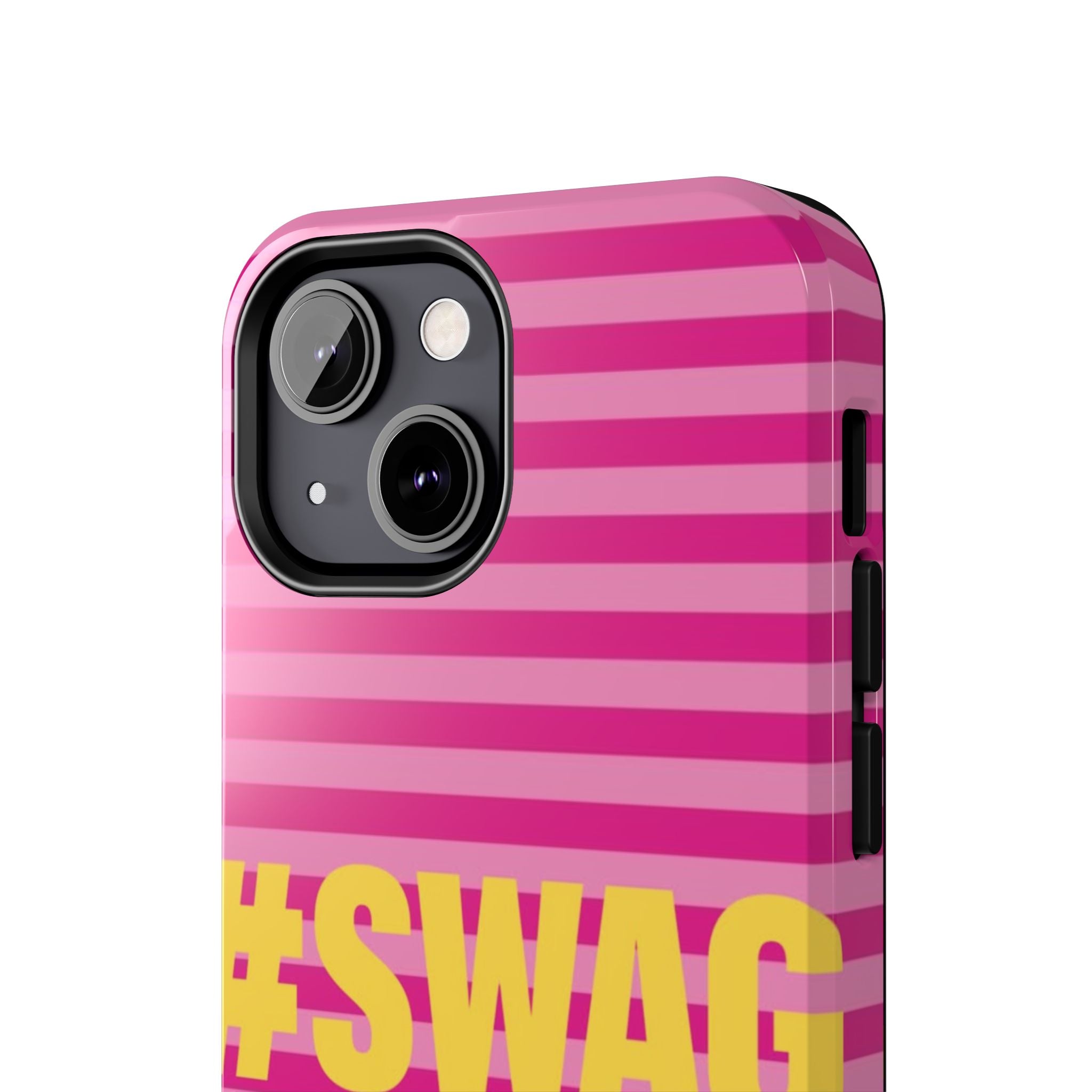 #SWAG Pink Striped Tough Phone Case