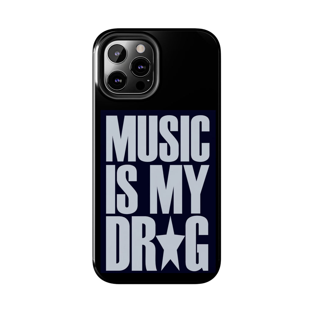 Phone Case — "Music Is My Drg" Bold Typography Protective Case
