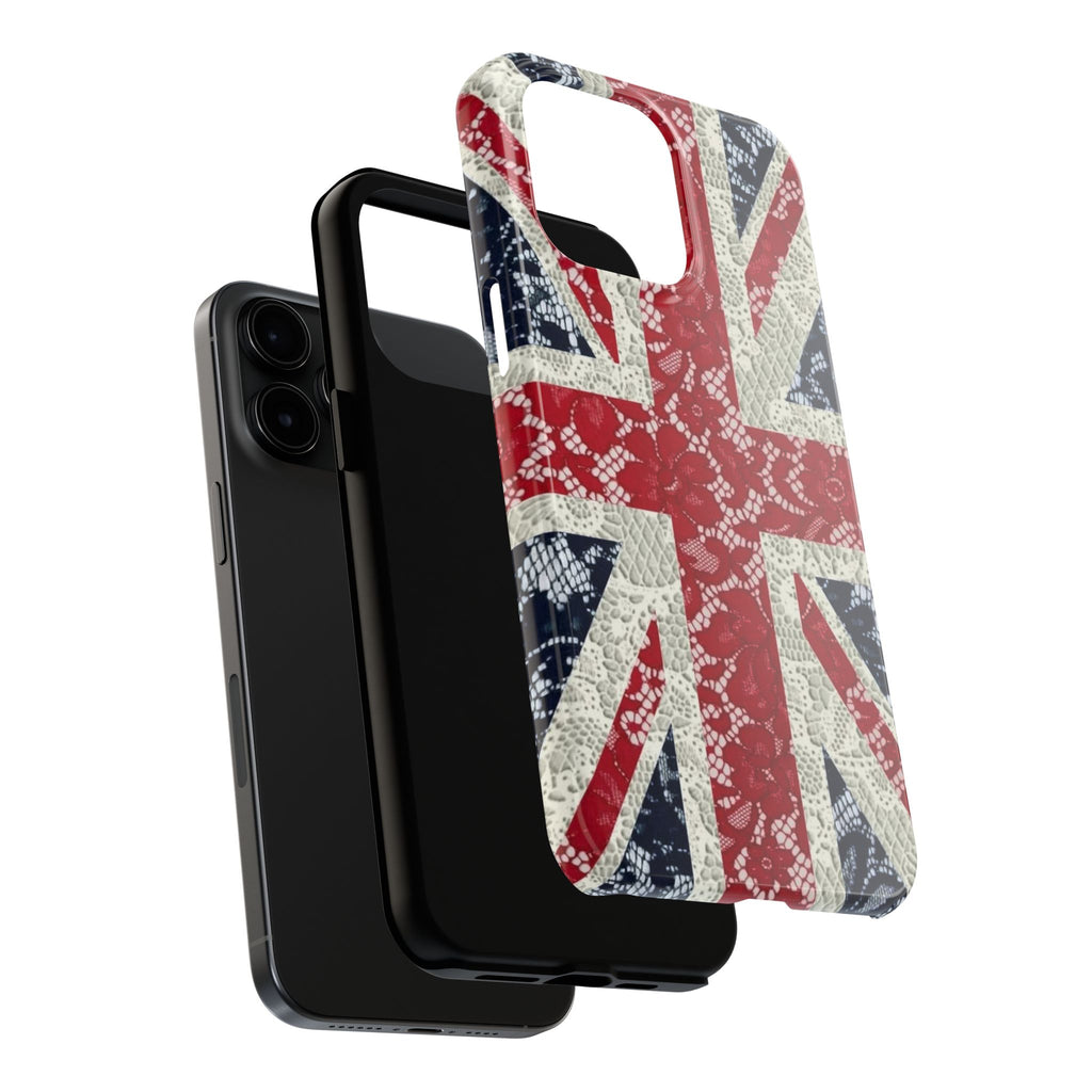 Union Jack Lace Tough Phone Case — British Flag Protective Phone Case