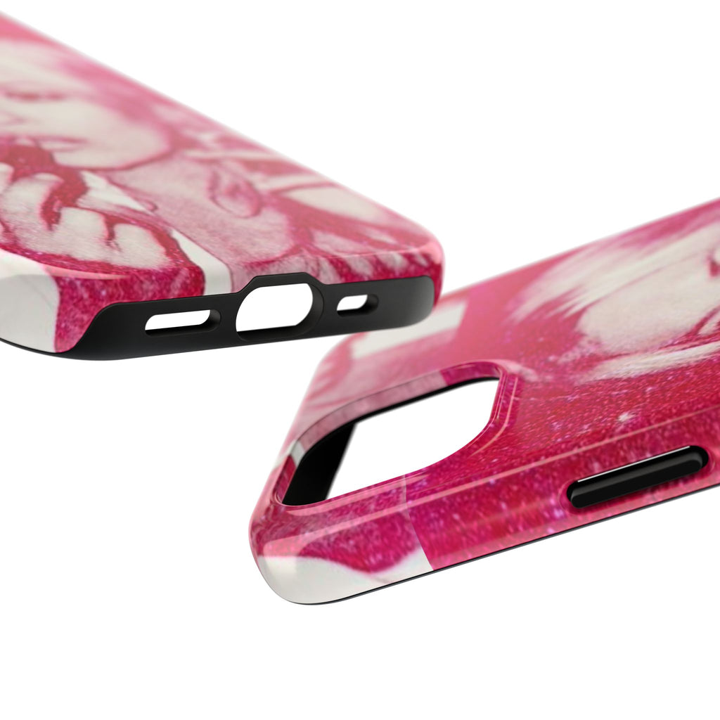 Pink Retro Glam Phone Case — Lipstick Pinup Tough Phone Case