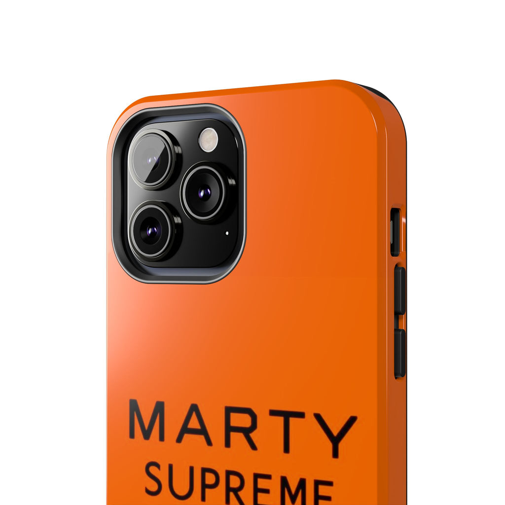 Marty Supreme Tough Phone Case — Orange 'Dream Big' Protective Cover