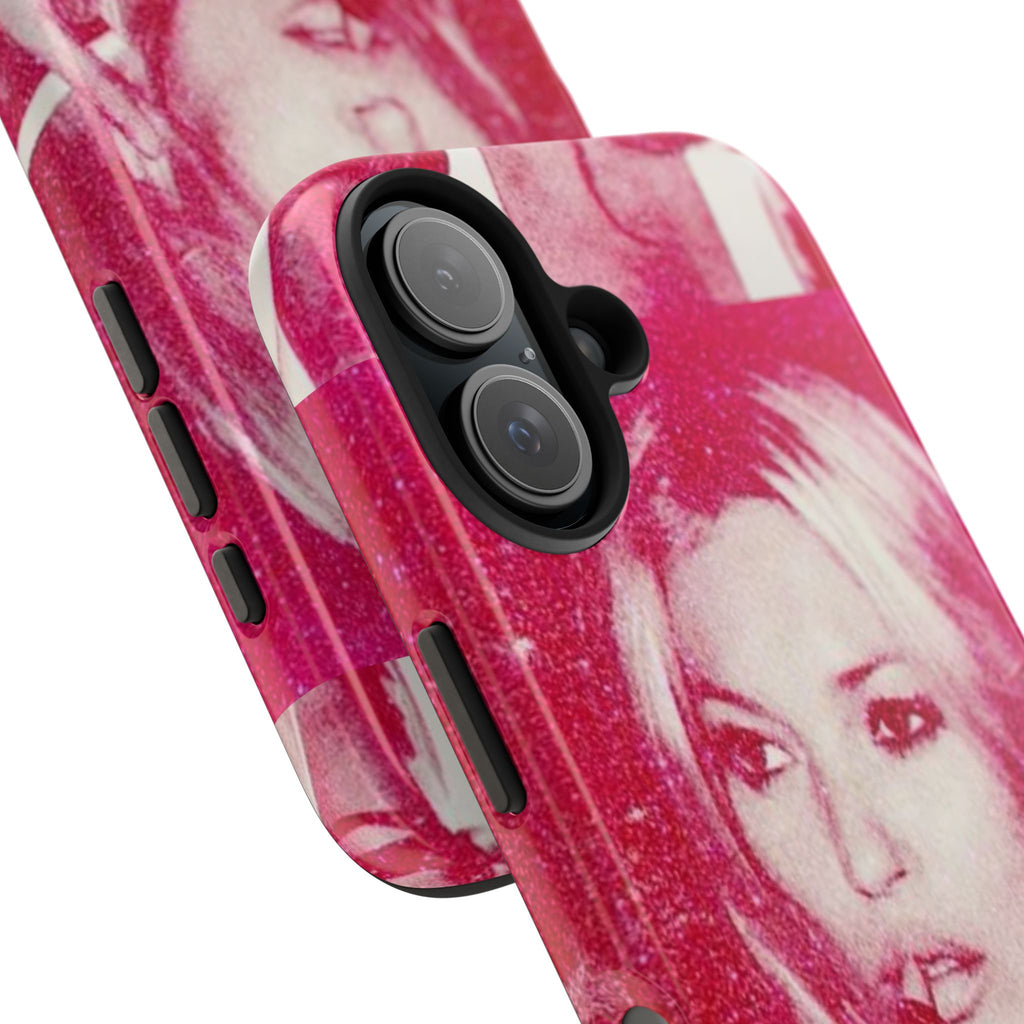 Pink Retro Glam Phone Case — Lipstick Pinup Tough Phone Case