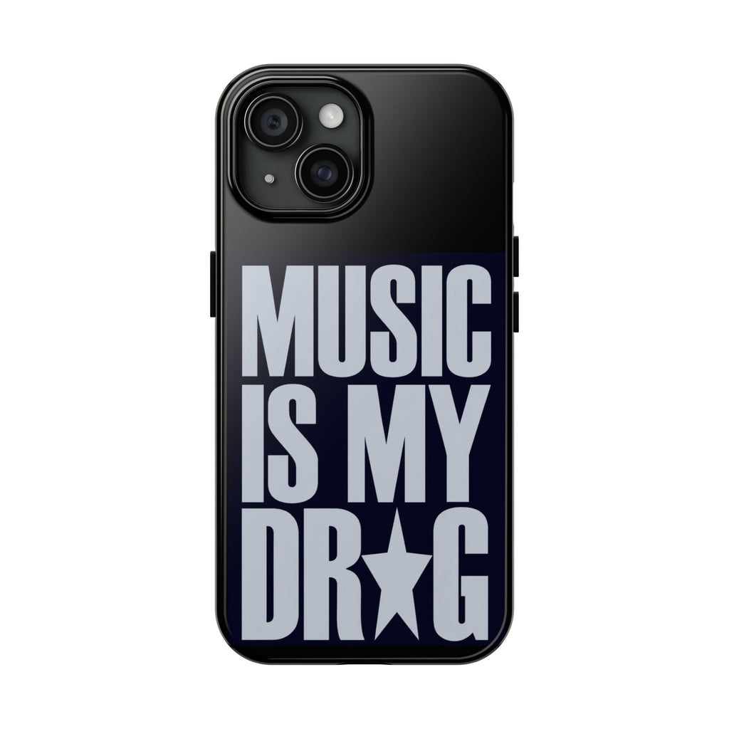 Phone Case — "Music Is My Drg" Bold Typography Protective Case