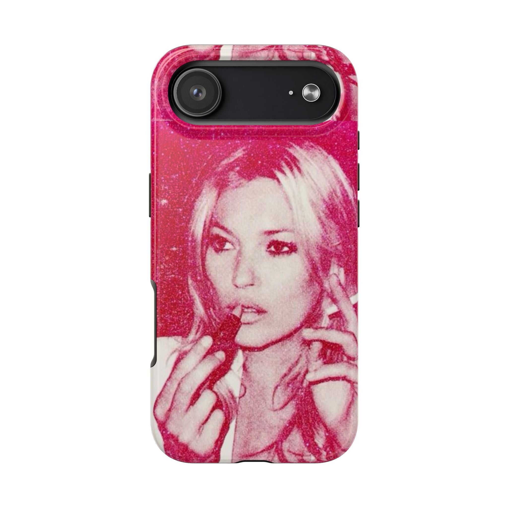 Pink Retro Glam Phone Case — Lipstick Pinup Tough Phone Case