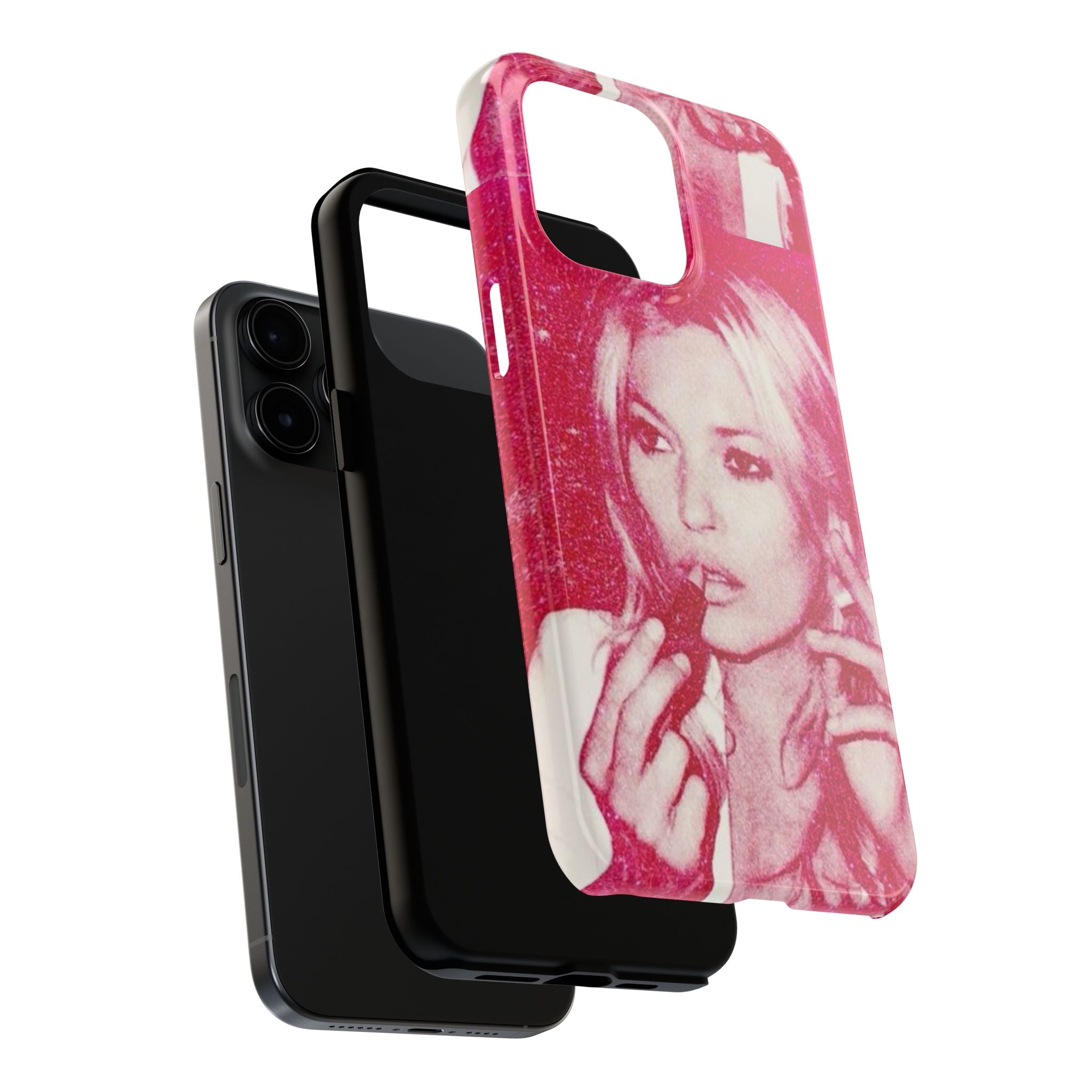 Pink Retro Glam Phone Case — Lipstick Pinup Tough Phone Case