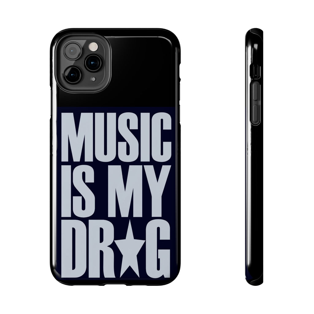 Phone Case — "Music Is My Drg" Bold Typography Protective Case