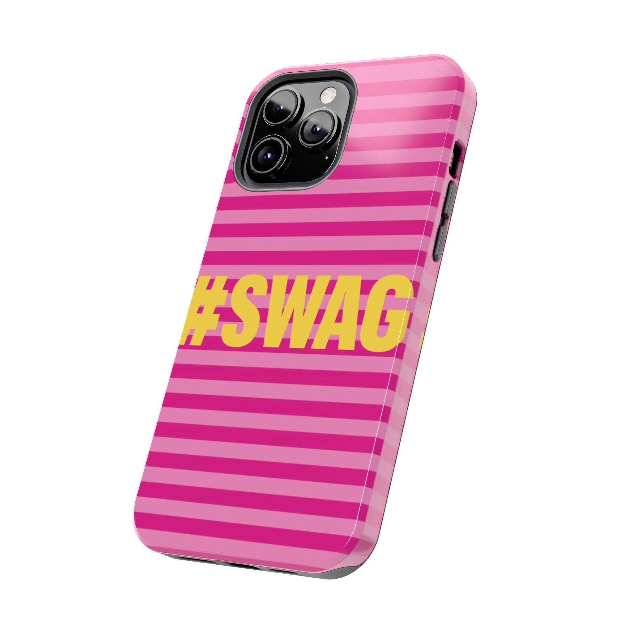 #SWAG Pink Striped Tough Phone Case