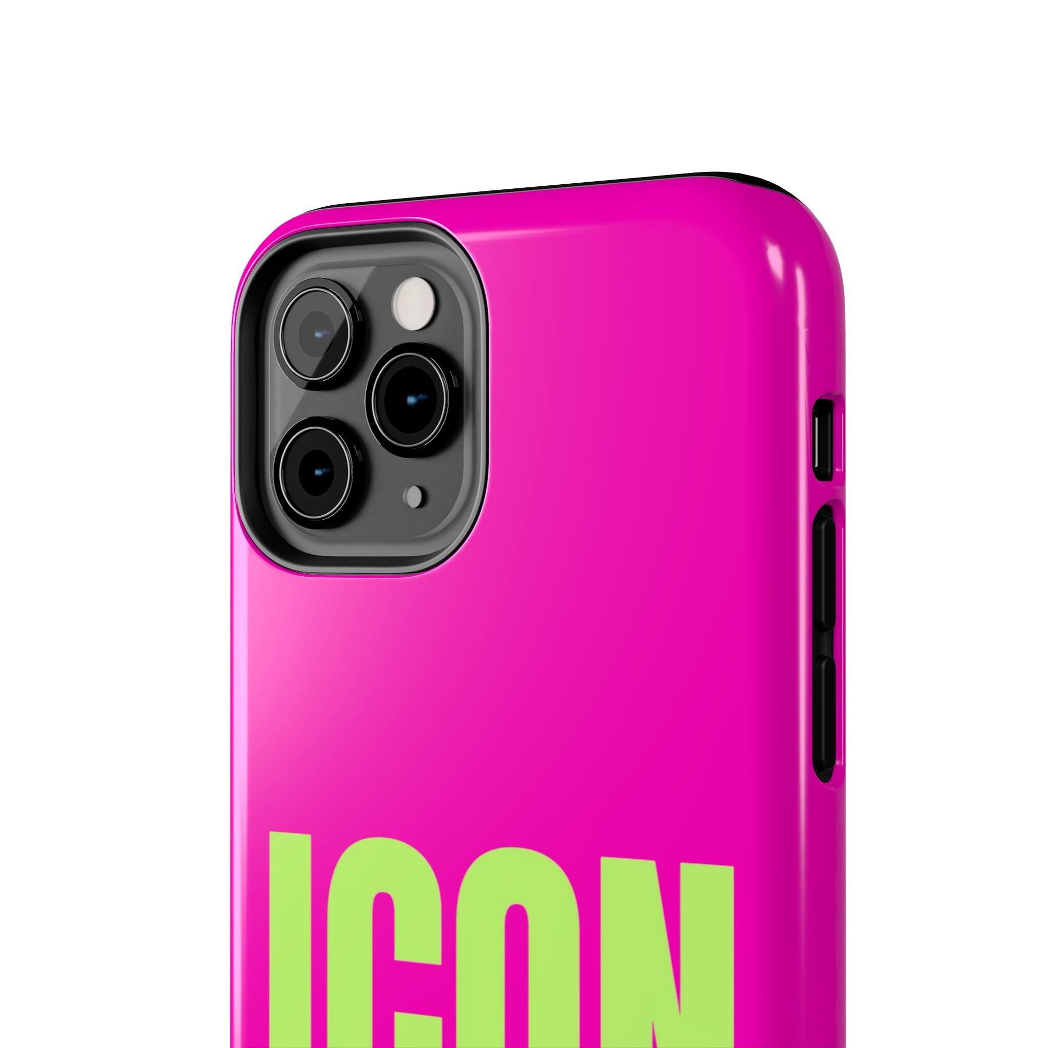 ICON Tough Phone Case — Neon Pink & Lime Bold Text Protective Case