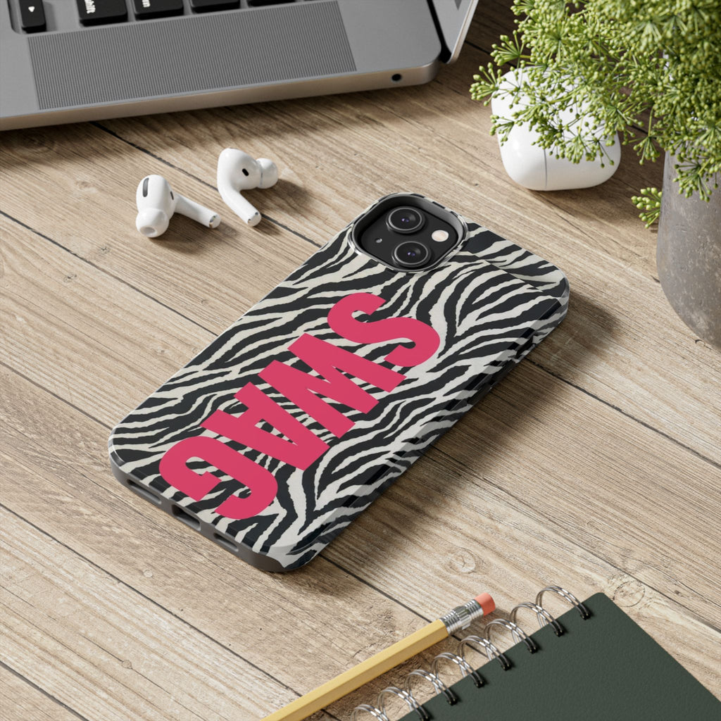 SWAG Zebra Print Phone Case — Tough Protective iPhone Cover