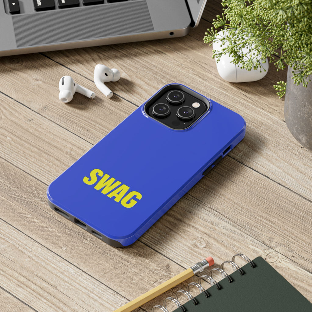 SWAG Blue Tough Phone Case — Bold Protective iPhone Cover