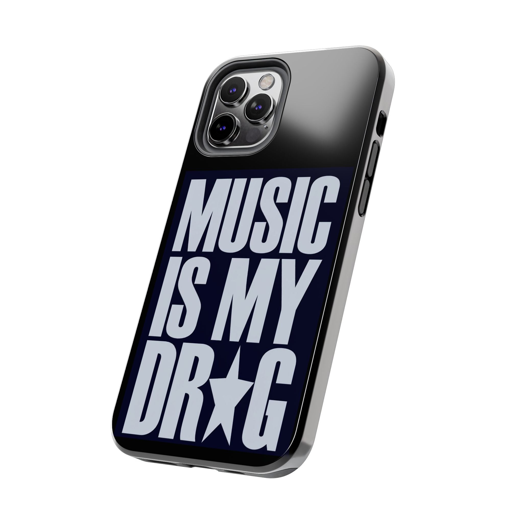 Phone Case — "Music Is My Drg" Bold Typography Protective Case