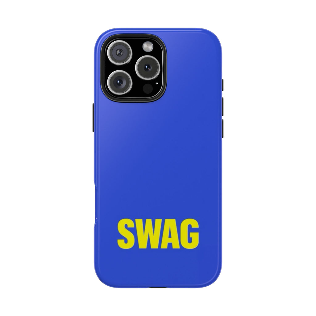 SWAG Blue Tough Phone Case — Bold Protective iPhone Cover