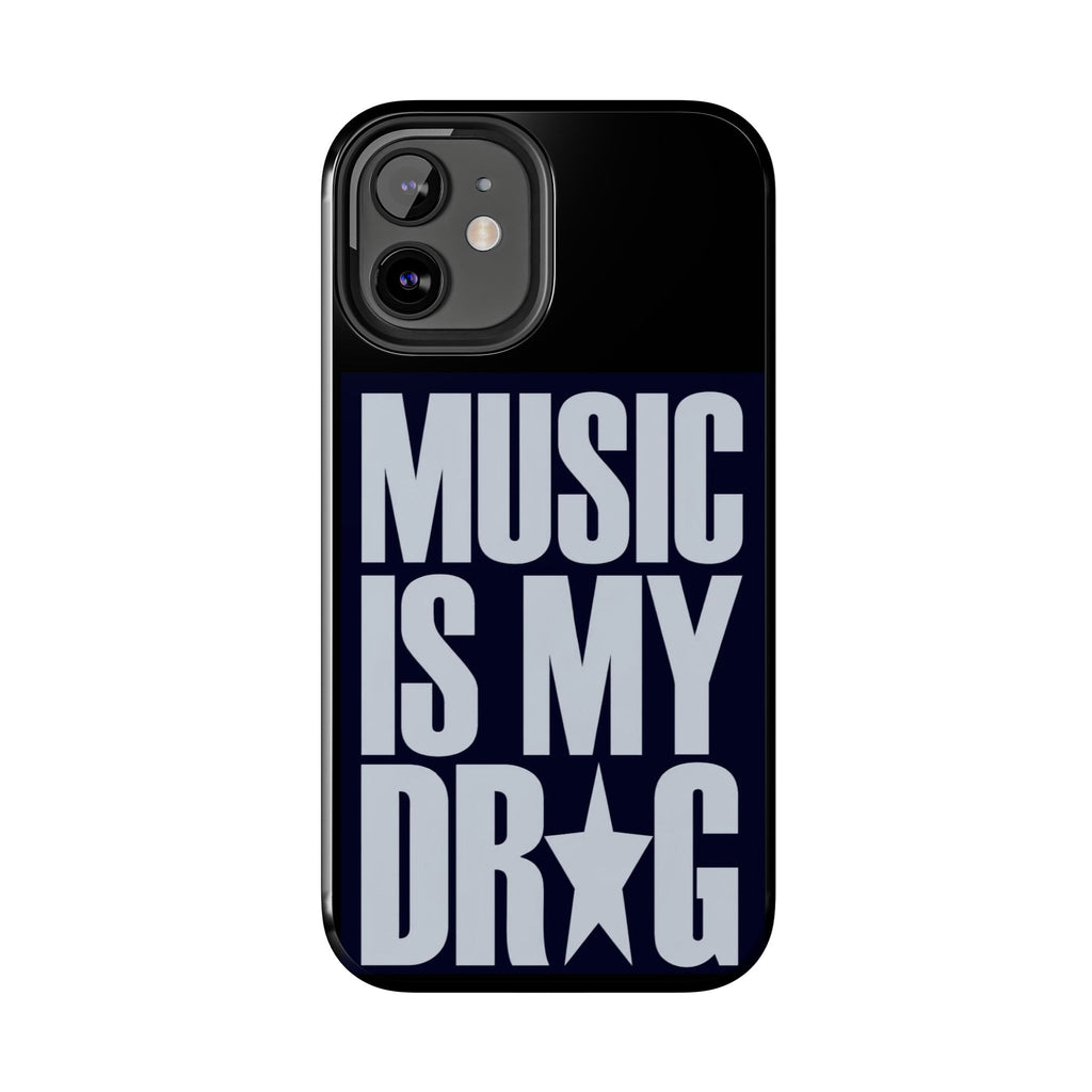 Phone Case — "Music Is My Drg" Bold Typography Protective Case