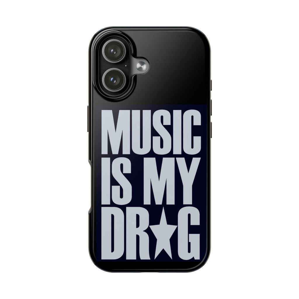 Phone Case — "Music Is My Drg" Bold Typography Protective Case