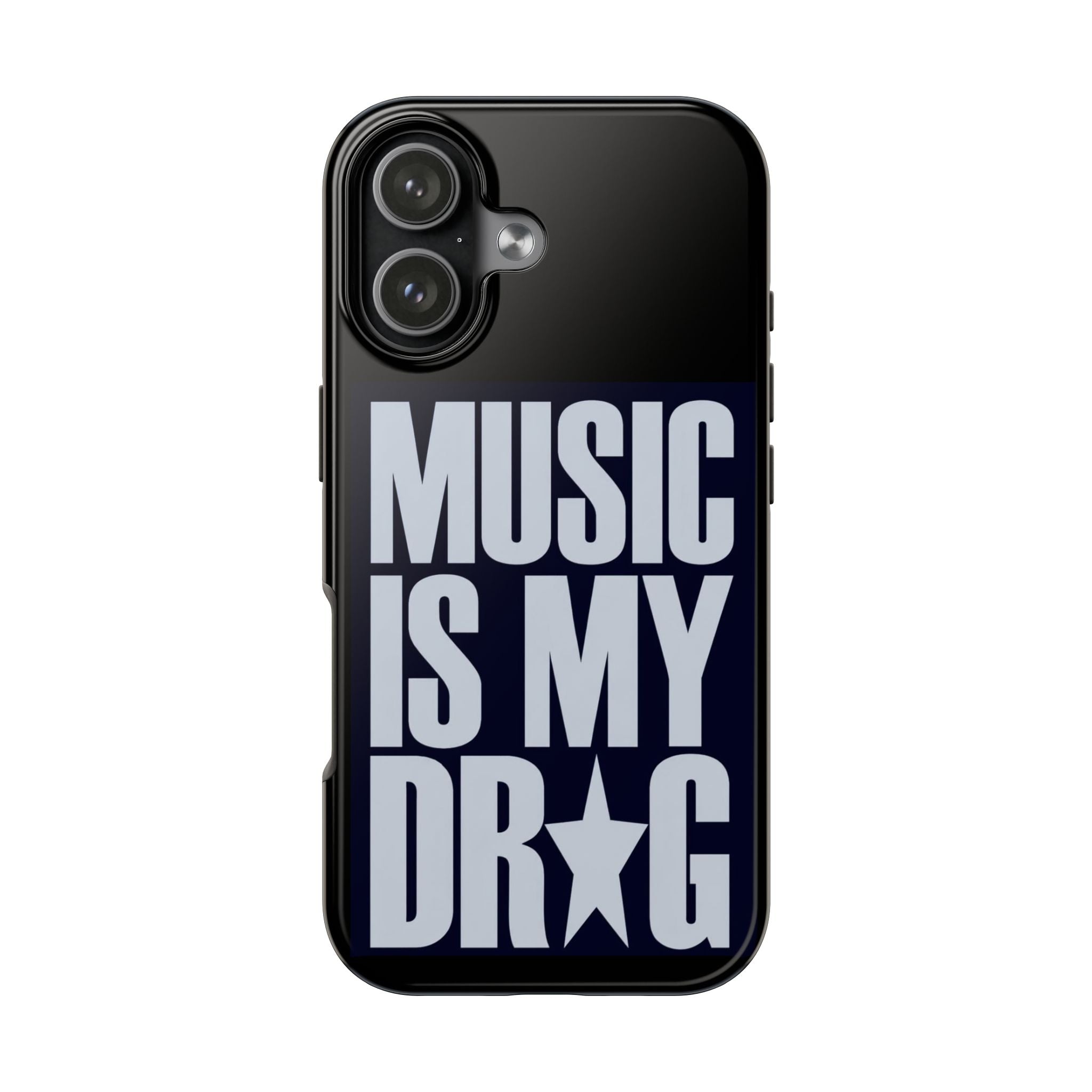 Phone Case — "Music Is My Drg" Bold Typography Protective Case