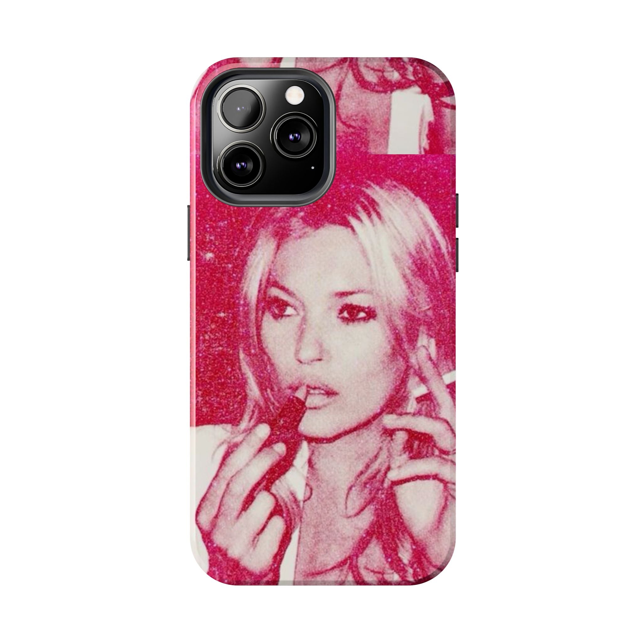Pink Retro Glam Phone Case — Lipstick Pinup Tough Phone Case