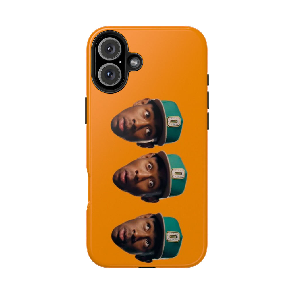 Phone Case — TYLER Triple Portrait Pop Art on Orange