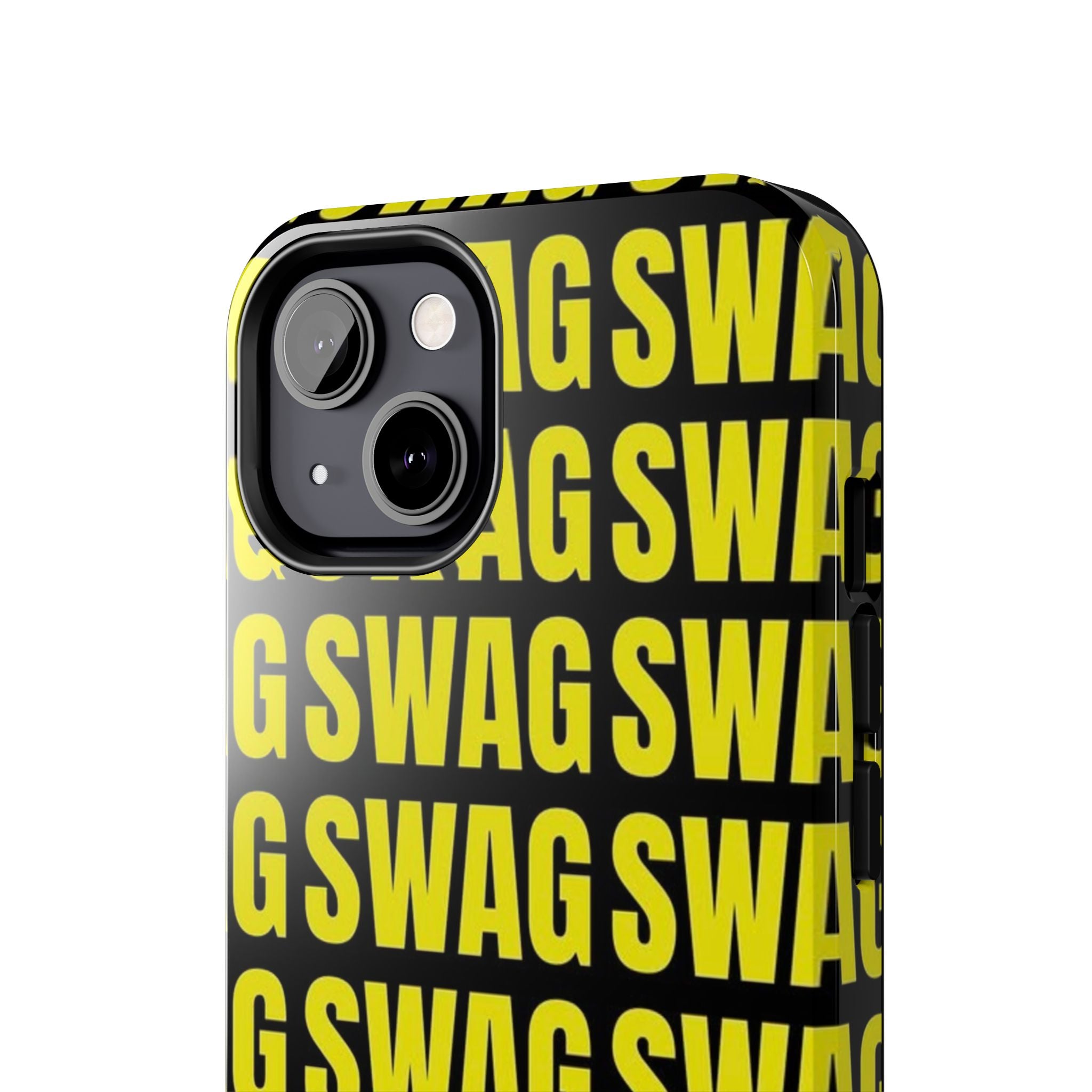 SWAG Pattern Tough Phone Case — Bold Yellow Text Protective Cover