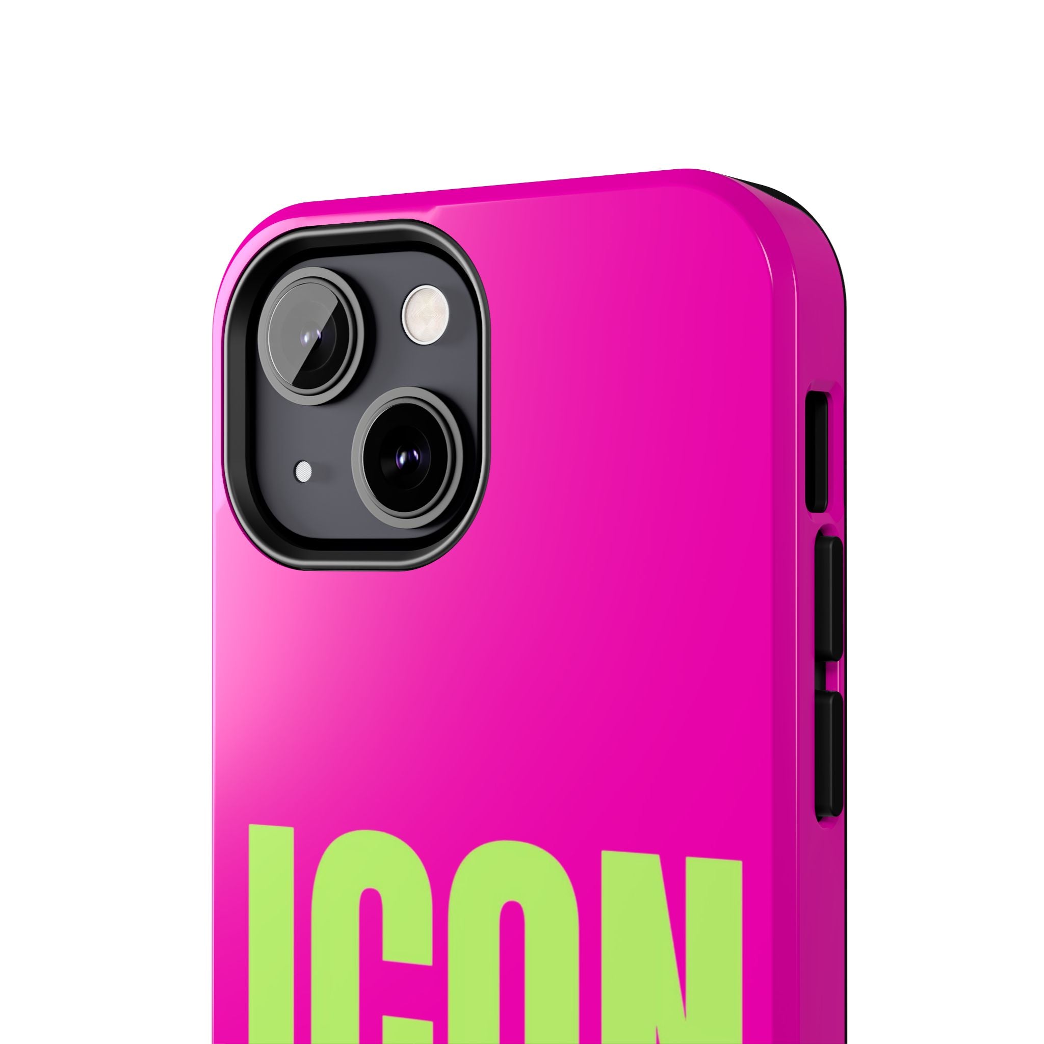 ICON Tough Phone Case — Neon Pink & Lime Bold Text Protective Case