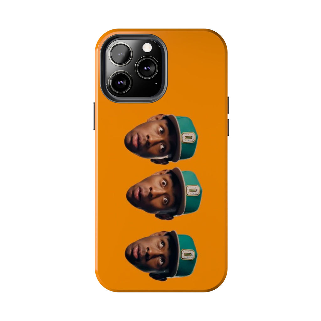 Phone Case — TYLER Triple Portrait Pop Art on Orange