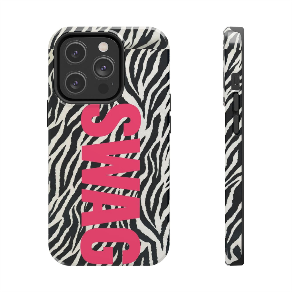 SWAG Zebra Print Phone Case — Tough Protective iPhone Cover