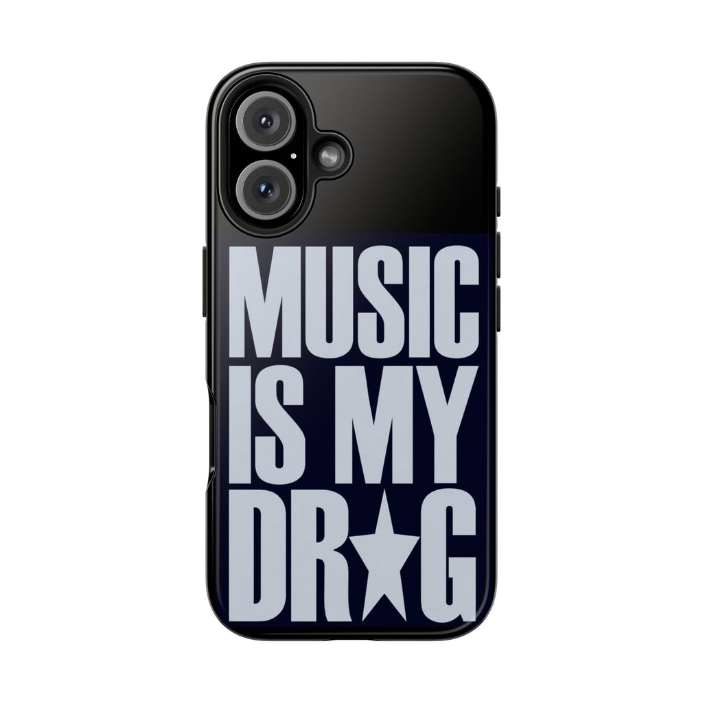 Phone Case — "Music Is My Drg" Bold Typography Protective Case