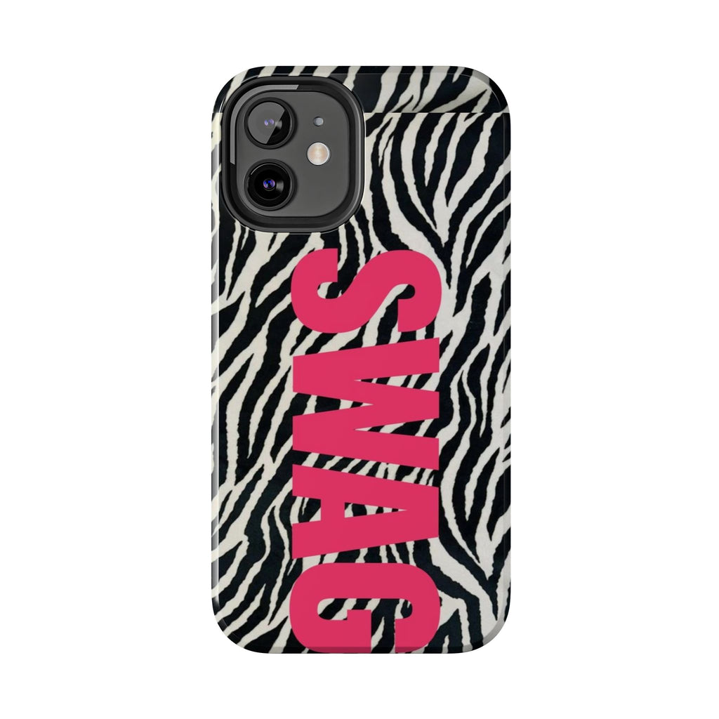 SWAG Zebra Print Phone Case — Tough Protective iPhone Cover