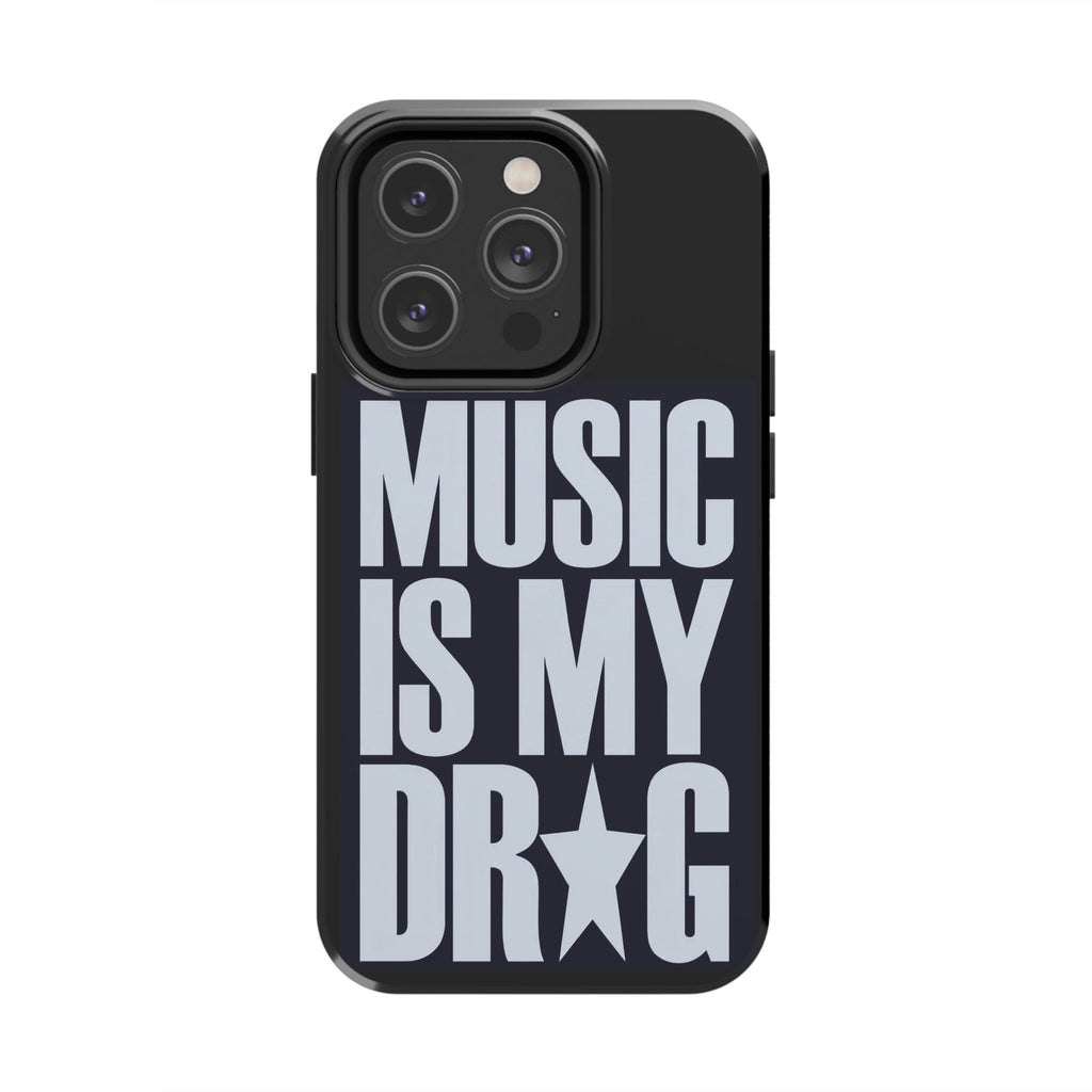 Phone Case — "Music Is My Drg" Bold Typography Protective Case