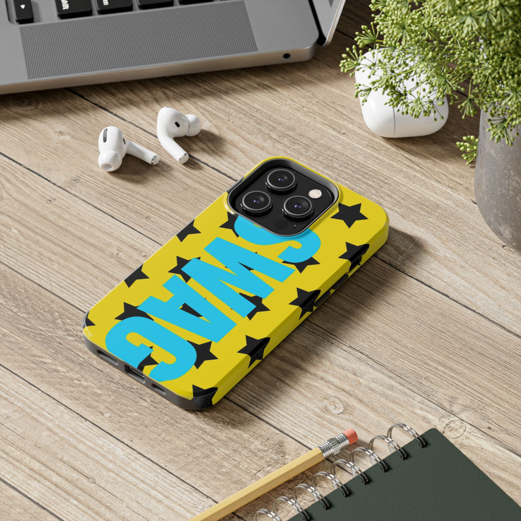 SWAG Star Phone Case — Bold Yellow & Blue Tough Protective Case