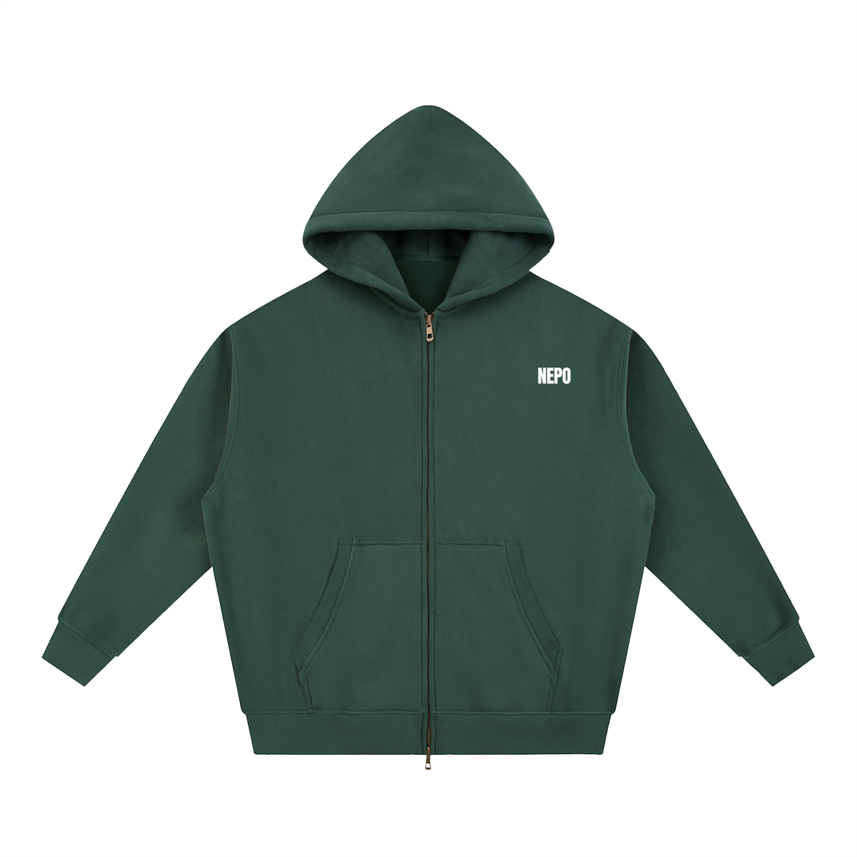 Heart Break -Essential Oversized Fleece Boxy Zip Up