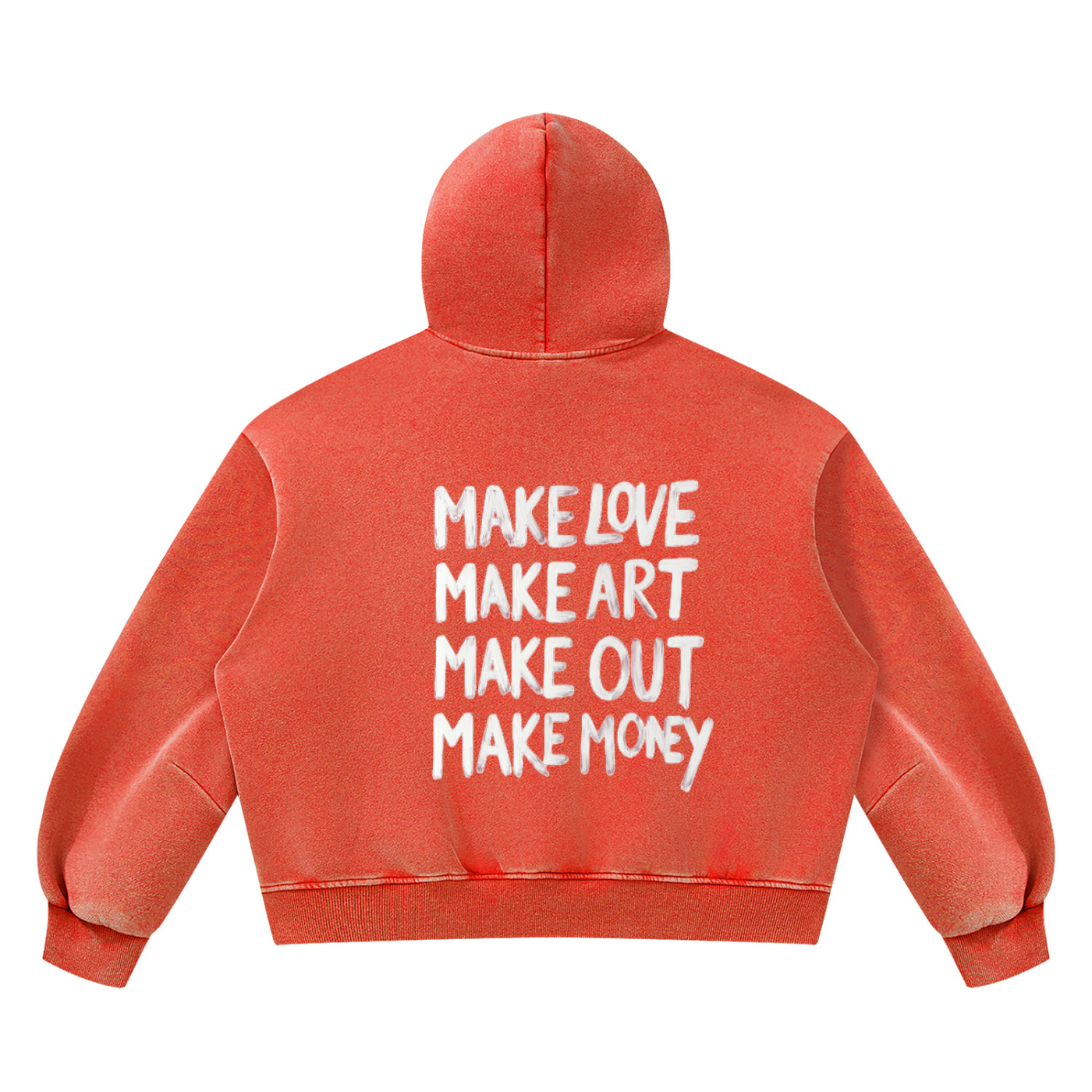 MAKE ART- Unisex Vintage Wash Boxy Fleece Hoodie